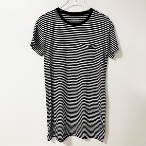 Everlane | Black White Stripe Dress M